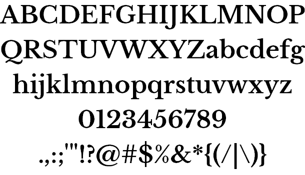 new baskerville typeface characteristics